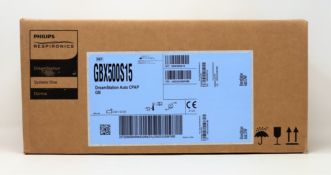 A boxed as new Philips Respironics DreamStation Auto CPAP Machine (GB model, REF: GBX500S15) (Box