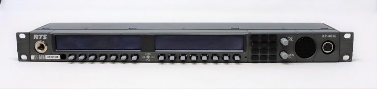 A pre-owned RTS KP-4016 1RU Omneo 16-Key IP Intercom Keypanel (Untested, sold as seen).