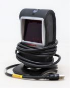 A pre-owned Honeywell Genesis 7580G-2 1D 2D USB Presentation Barcode Scanner.