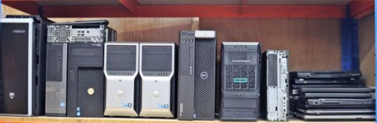 SOLD FOR PARTS ONLY - A large quantity of laptops and desktop PCs with varied faults including HP,