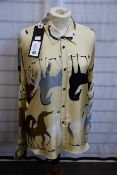 An as new Petar Petrov Colette printed silk twill blouse (EU 36 - RRP £770).