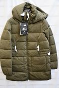 A women's as new Geox Respira Asheely parka coat (Size 38).