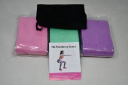 Ten packets of Very Well hip resistance bands (Three bands per packet).