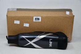 A pre-owned Blatchford Lynx microprocessor knee prosthesis (S/N: 191027).