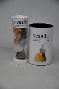Ten as new Rivsalt The Original Himalayan Salt and Japanese grater with stand and ten as new Rivsalt