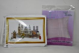 Five as new 498 Thea Gouverneur St George cross stitch kits and three as new Thea Gouverneur cushion