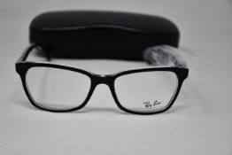 A pair of as new Ray Ban glasses frames.