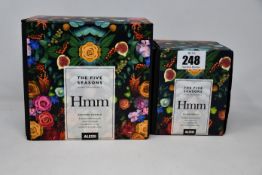An as new Alessi The Five Seasons home fragrance Hmm scented candle (600g) and an as new Alessi