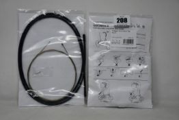 Twenty five as new Brompton three speed, S type, long wheel base gear cables for bicycles.
