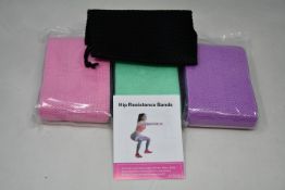 Five packets of Very Well hip resistance bands (Three bands per packet).
