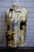 An as new Petar Petrov Colette printed silk twill blouse (EU 36 - RRP £770).