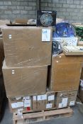 A pallet of as new miscellaneous games and leisure items to include free-standing punching bags,