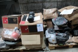 Assorted weights, kettle bells and related.