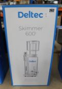 A boxed as new Deltec 600i protein skimmer.