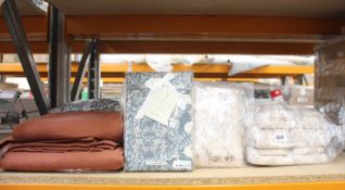 Seven various items of children's as new Garbo&Friends bedding to include Clover and Bluebell Muslin