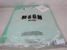 An as new MSGM Fantastic Green Future-print hoodie (L - RRP £280).