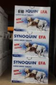 Eight as new Synoquin EFA Large Breed joint support tablets (120 x 2g, 01/23).