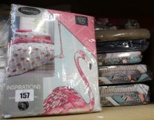 Dreamscene super soft thermal blackout curtains, a John Lewis polycotton fitted sheet (Double size),