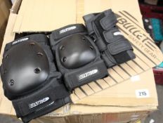 Twenty as new Bullet Adult skateboard three pack (Knee, elbow and wrist) pads in black.