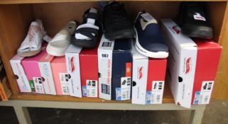 Six pairs of assorted as new Skechers footwear.