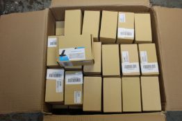 A box of CubeVit fast wireless chargers (G500) (Approximately 90 items).