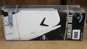 Ten as new Callaway Tour Authentic Griptac preformance + Cabretta leather gloves (All ML REG -