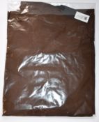 An as new Petar Petrov Aaber asymmetric midi dress in dark chocolate (EU 34 - RRP £1,200).