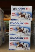 Eight as new Synoquin EFA Large Breed joint support tablets (120 x 2g, 01/23).