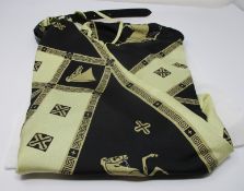 An as new Petar Petrov Rowan printed silk twill wrap midi skirt with leather belt (EU 34 - RRP £