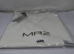 Two pairs of as new MRZ Bermuda shorts in off white (S, M).