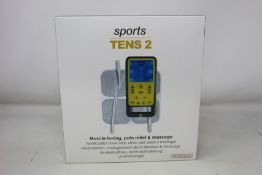 Two boxed as new TensCare Sports Tens 2 muscle toning, pain relief and massage units.