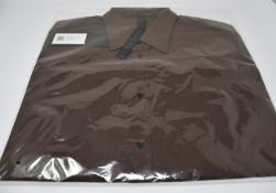 An as new Petar Petrov Colman shirt with dropped shoulders in dark chocolate (EU 38 - RRP £770).