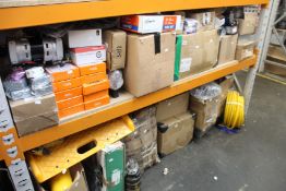 A large quantity of industrial and related items (Two shelves).