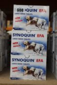 Eight as new Synoquin EFA Large Breed joint support tablets (120 x 2g, 01/23).