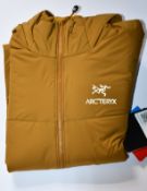 A men's as new Arc'Teryx Atom LT hoodie in Yukon (L, marks on bag but item unblemished - RRP £220).