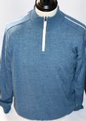 Two as new Sunderland of Scotland Hamsin lined sweaters in storm grey marl/white (L - RRP £72