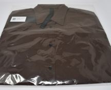 An as new Petar Petrov Colman shirt with dropped shoulders in dark chocolate (EU 38 - RRP £770).
