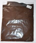 An as new Petar Petrov Aaber asymmetric midi dress in dark chocolate (EU 36 - RRP £1,200).