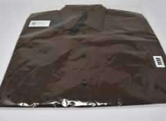 An as new Petar Petrov Colman shirt with dropped shoulders in dark chocolate (EU 42 - RRP £770).
