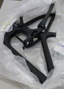 As as new Ican P9 150mm Travel full carbon fibre MTB Enduro frame, size extra small c/w rear thro