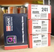 Five Brigade BBS-97 White Sound Reversing Alarms.