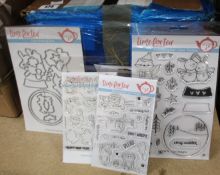 A large quantity of Time for Tea clear stamps and steel dies (Approximately 100 items).