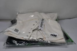 Three as new Molly Goddard Lenore top with snap V-neck (All L - RRP £84 each).