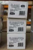 Three Ideal RF Electronic Programmable Room Thermostats 7 Day (KIT-216131).