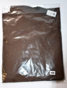 An as new Petar Petrov Aaber asymmetric midi dress in dark chocolate (EU 38 - RRP £1,200).