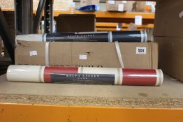 Five rolls of Ralph Lauren Home Mapleton stripe wallpaper (pattern: PRL703/08 and PL703/03).