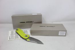 Five Real Steel - 3001 Precision SE pocket knives (5123) in fruit green (Over 18s only).