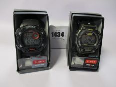 Four men's as new Timex Expedition Base Shock watches (T49977) and a Timex Ironman Triathlon