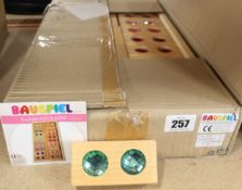 A Bauspiel Farbenstrasse: 45 building blocks (40 with integrated sparkling stones).