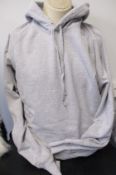 Two as new Adsum Classic Logo hoodies in ash heather grey (M - RRP £95 each).